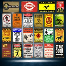 Внимание, не парковочные металлические жестяные знаки, автобусная остановка, табличка, опасный плакат для дома, бара, паба, сада, настенный Декор, живопись