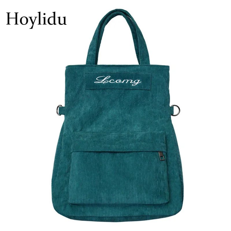 

Fashion Vintage Corduroy Backpack Women High Quality Multifunctional Shoulder Bag School Bags for Teenage Girls Female Daypack