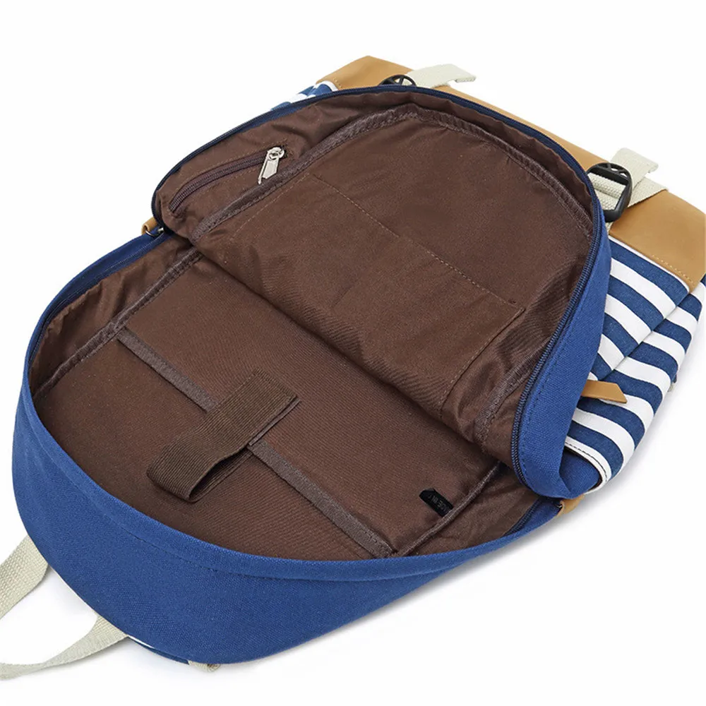  Hot Sale Canvas Backpack Women School Bags for Girls Large Capacity USB Charge Laptop Backpack Trav