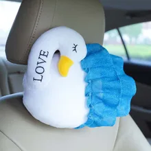 2017 New Coming 1Pc 22x28Cm Cute Swan Plush Toys Car pillow neck Cushion Swan cloth doll