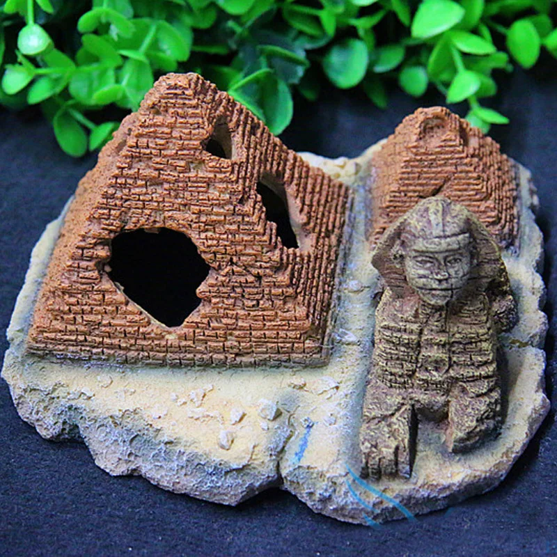 Ancient Egyptian Pyramids Sphinx Fish Tank Decoration Hiding Place