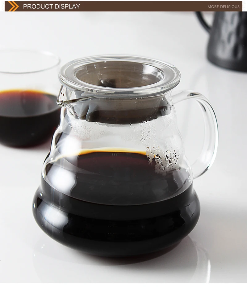 Кофейник, стеклянная капельница, изолированная ручка, чтобы держать ваш налить кофе и чай горячим и свежим капельным чайником с творческой