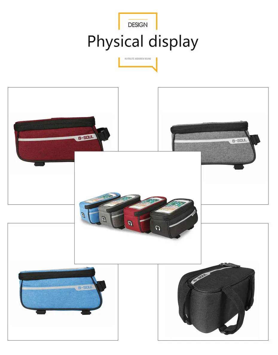 Excellent Waterproof Touch Screen Bike Phone Bag 6 Inch Giant Capacity Top Front Tube Frame MTB Bicycle Bike Bags A Case For Phone 4