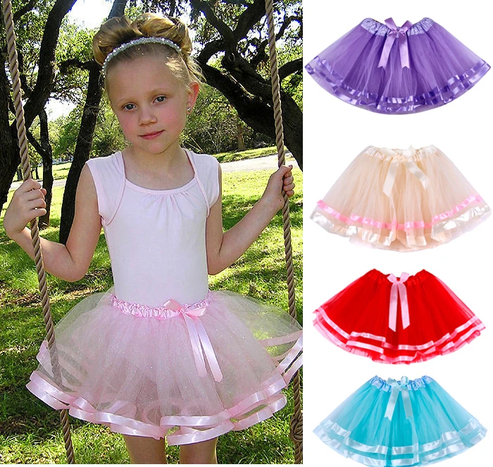 2015 9 Color High Quilty Girls Tutu Skirts Rainbow Ballet Tutu Skirt