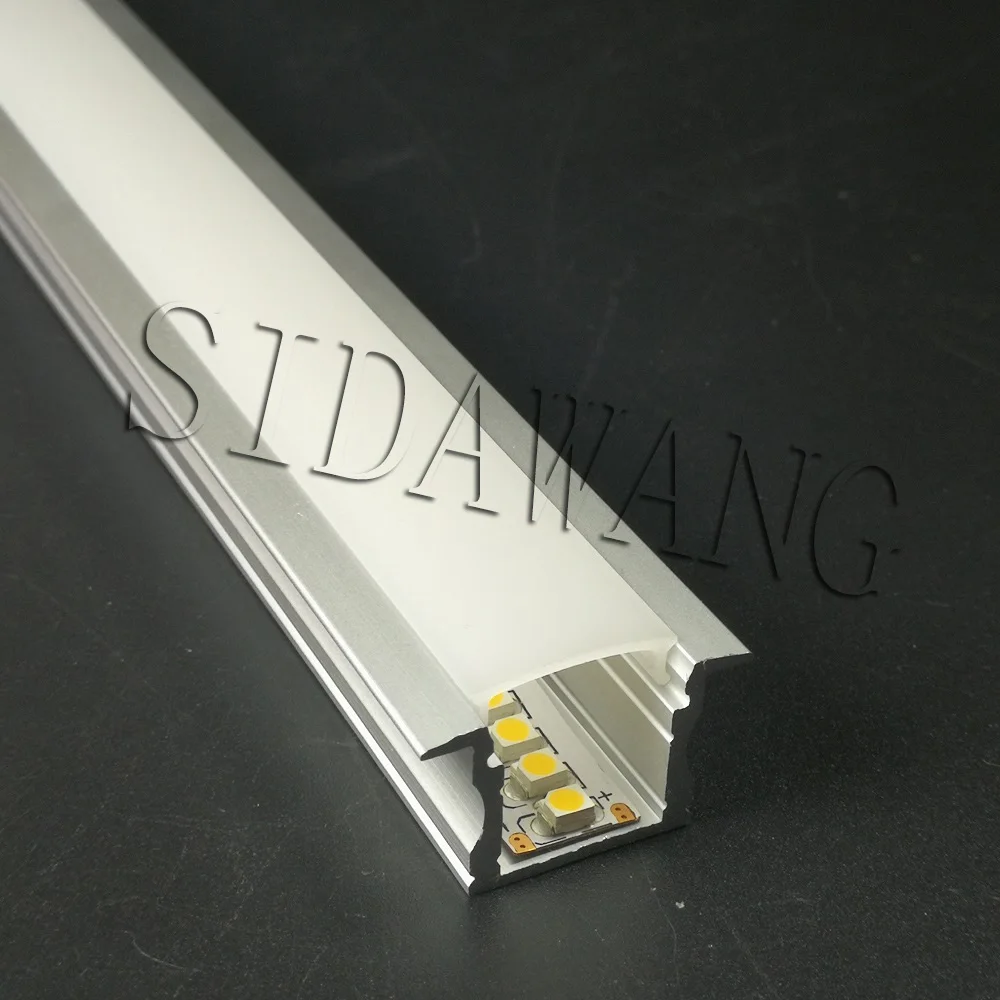 

5/10pcs x 2m Deep Recessed mounting surfaced mounting Profile with Flange Aluminum Led Profile with PC Clear Diffuser SDW024
