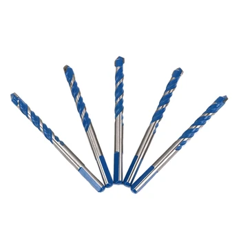 

5Pcs 10Mm Triple-Cornered Shank Drill Multifunctional Ceramic Glass Hole Wall Cobalt Twist Drill Spiral Drill Bit New