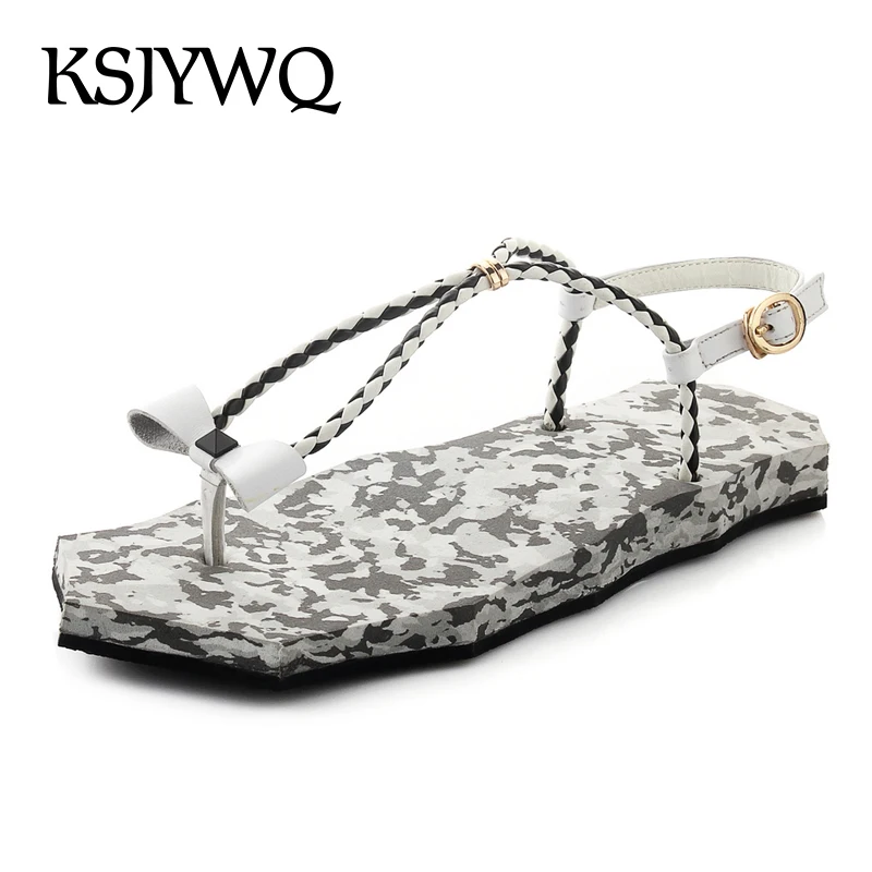 

KSJYWQ Platform Sandals for Women Sexy Ladies Summer Style Party Shoes Flat Heel Open-toe Buckle Casual Sandals Box Packing CX-2