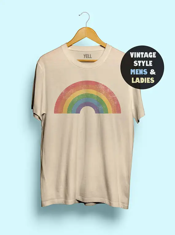 

Hillbilly Vintage Rainbow Shirt Women Cute Funny Tshirt Tee Gay AF Tee Shirts LGBT Gay Shirt Lesbian Shirt Men 70s Pride 1970s