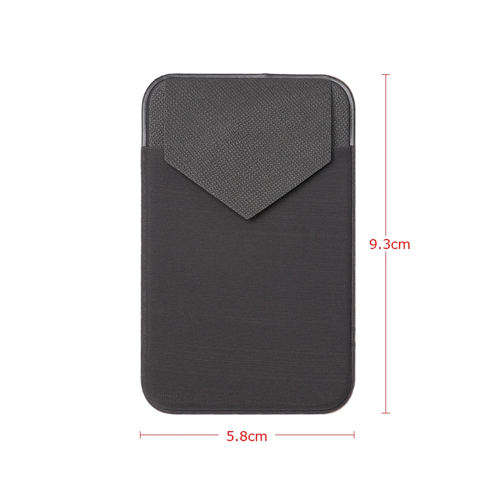 Universal Cellphone Wallet Lycra Card Holder Men Elastic Mobile Phone Wallet Credit ID Card Holder Adhesive Pocket Sticker Case