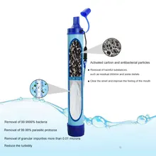 Purificador de água ao ar livre acampamento caminhadas vida de emergência sobrevivência purificador portátil filtro de água