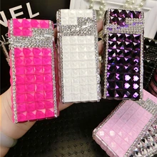 Diamond Cigarette Case, Andmade Cigarette Case Fashion Lady, Pink Cigarette Case For Young Ladies Cute Cigarette Case mysterious egyptian glyphs metal cigarette case holds 18