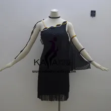 Горячие Продаж! KAKA-L140236, Женщины Танцуют Износ, Девушки Бахромой Латинской Dress, Dress Танго Сальса Самба Румба Чача Dress, Латинский Танец