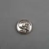 DIY Leather Craft Hardware Antique Silver Zinc Alloy Skull Head Coin Concho 31mm 3