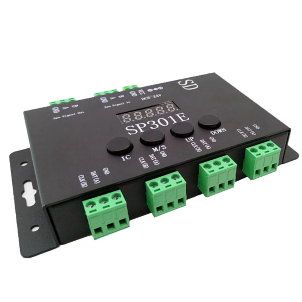 SP301E Программируемый RGB LED контроллер Syn сигнал Выход/вход для WS2811 WS2813 WS2812B SK6812 APA102