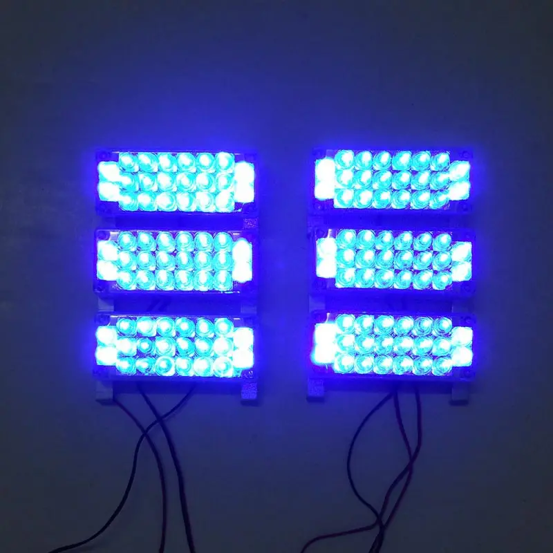 

3 Modes Car 6x22 132LED Red Blue White Green Amber Yellow Flashing Emergency Strobe Flash Light 6*22  Amber Red Blue White Amber