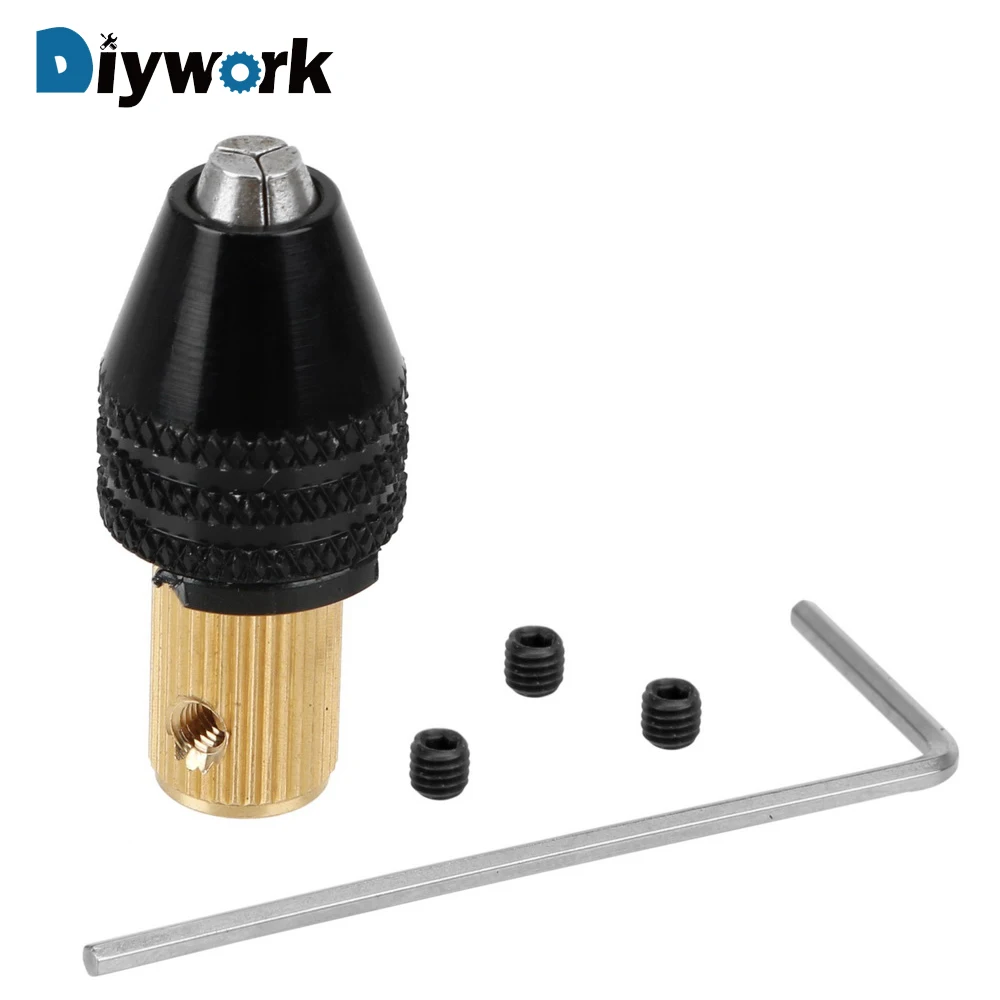 DIYWORK 1 Set Electric Motor Shaft Electric Drill Chuck 3.17mm Woodworking Tools Fixing Device Power Tool Accessories