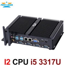 Intel Core i5 3317u Industrial PC Fanless Mini PC Windows 10 TV Box HDMI 4 RS232 Dual NIC 2 LAN 8 USB WiFi Rugged Computer
