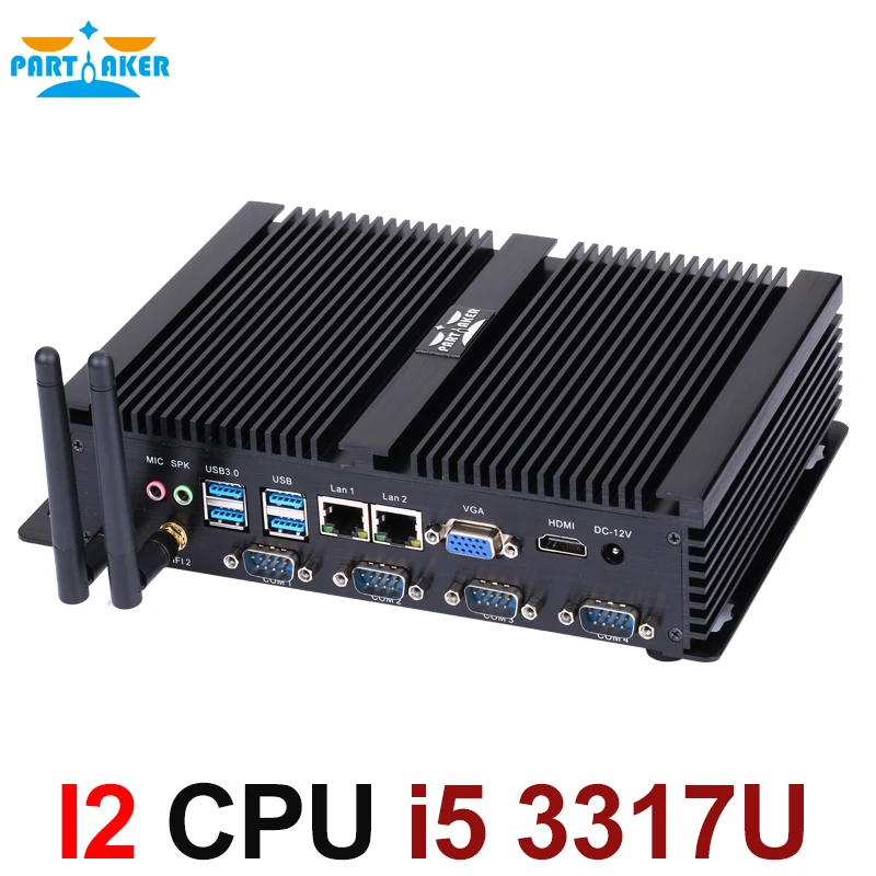 Причастник Intel Core i5 3317u промышленный ПК безвентиляторный мини ПК Windows 10 HDMI VGA 4 RS232 двойной NIC 2 LAN 8 USB WiFi прочный компьютер Причастник Intel Core i5 3317u промышленный ПК безвентиляторный мини ПК Windows 10 HDMI VGA 4 RS232 двойной NIC 2 LAN 8 USB WiFi прочный компьютер