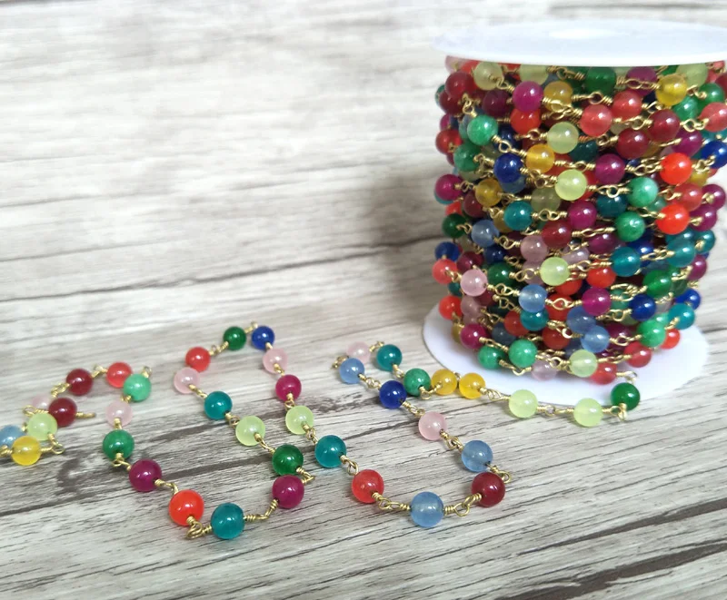 Handcrafted Gold color jewelry Finding,Natural Malaysia Stone Beaded