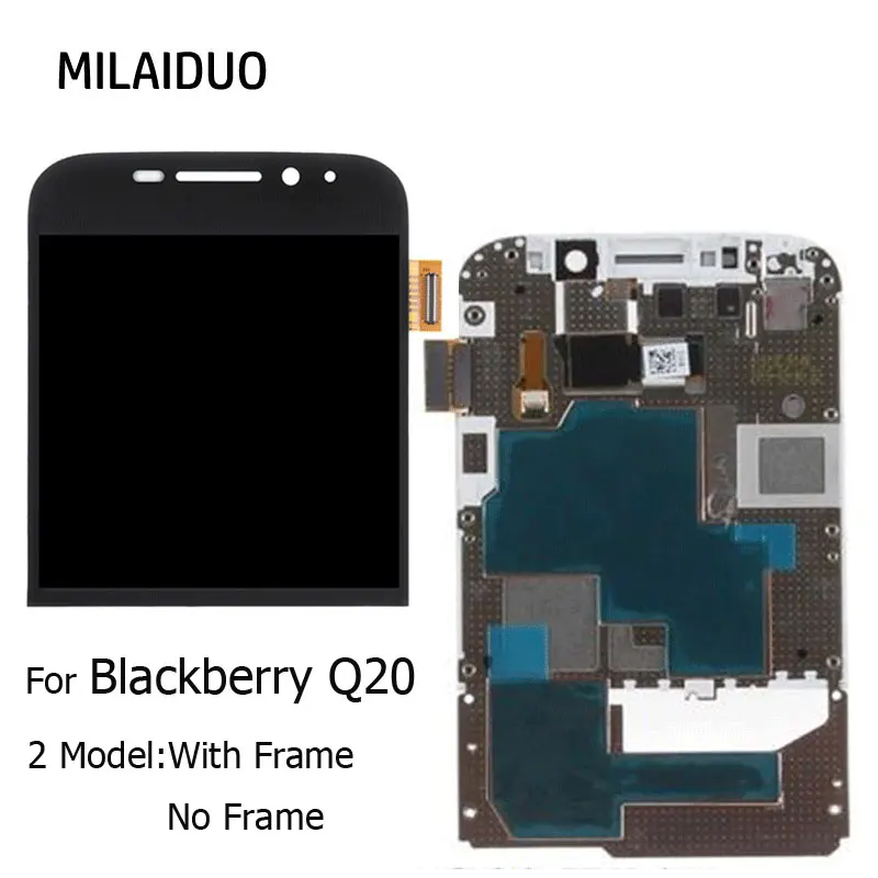 

LCD Display For Blackberry Classic Q20 Touch Screen Digitizer Assembly Replacement Parts White Black No/with Frame