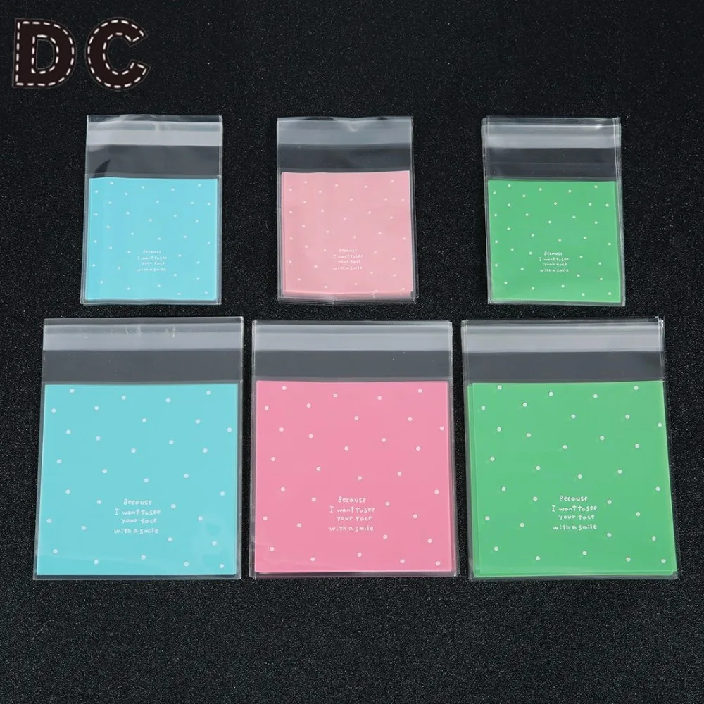 DC 100pcs/lot Plastic Jewelry Bags For Food And Rings Earrings And