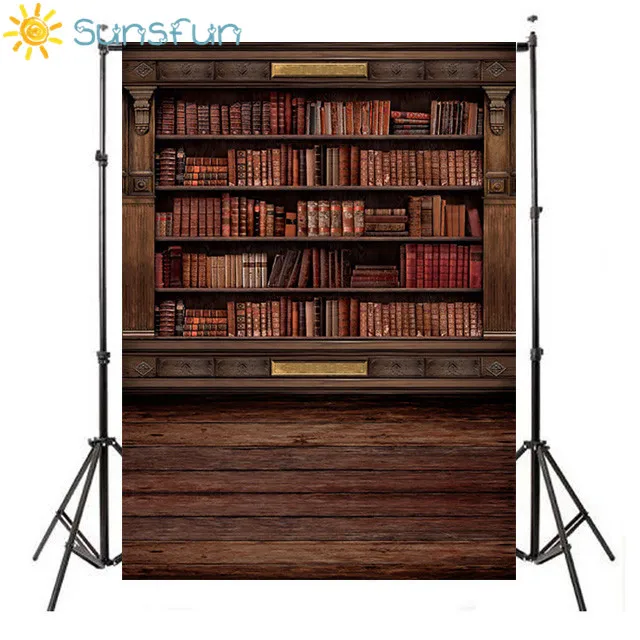 buy Sunsfun 5x7ft Book Shelf in Library Graduation Season Background for Photo Studio 220x150cm