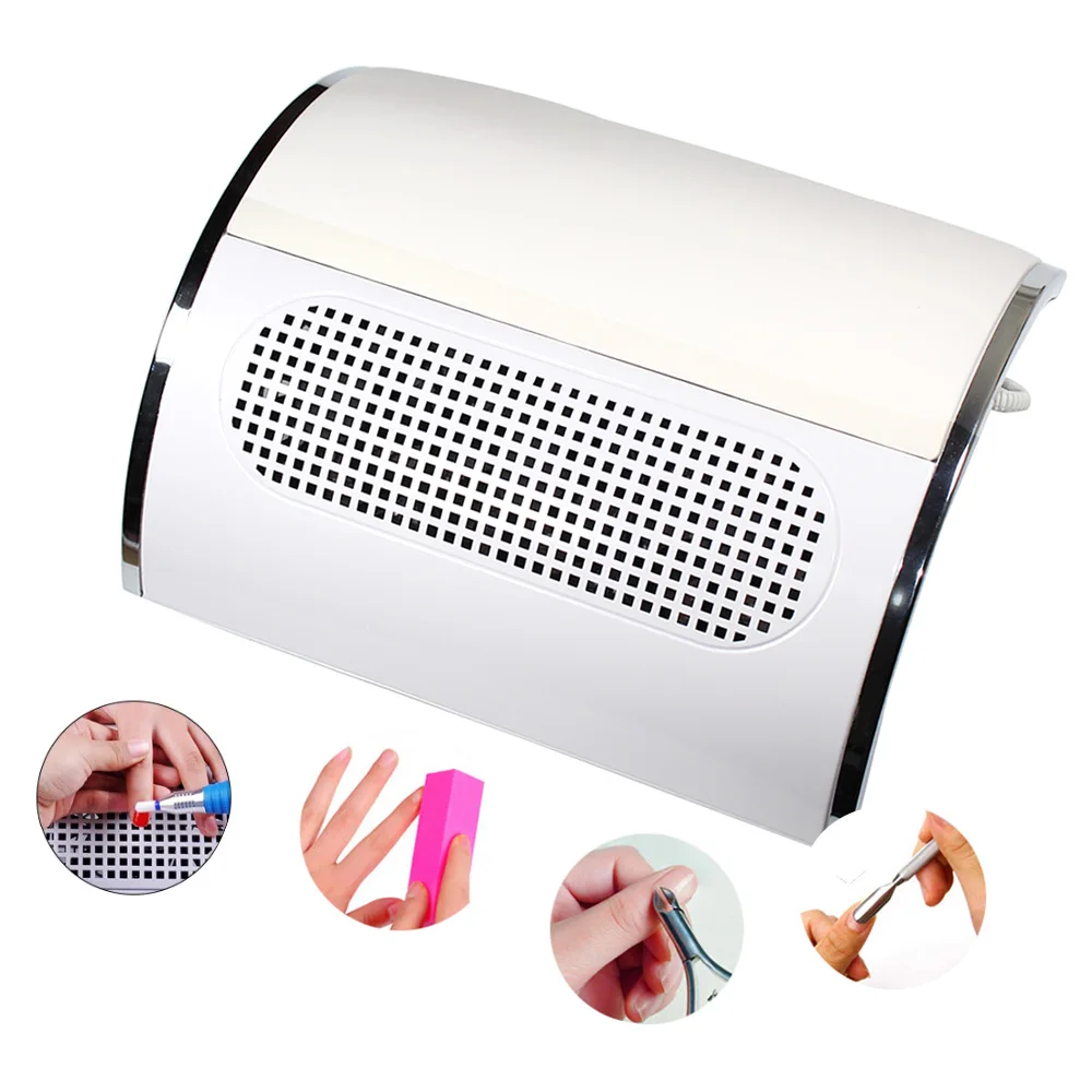 

2019 Nail Art Suction Dust Collector with 3 Fans UV Gel Varnish Dust Collector Nail Art Tool Vacuum Cleaner Manicure Machine Fan