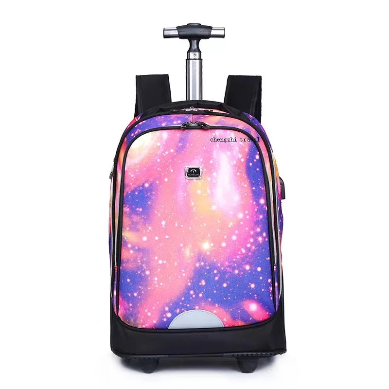 9 Carrylove 20 дюймов Большие Колеса Кабина тележка для ручного багажа Сумка ленивый носить на роликах рюкзак на колесах - Цвет: 9
