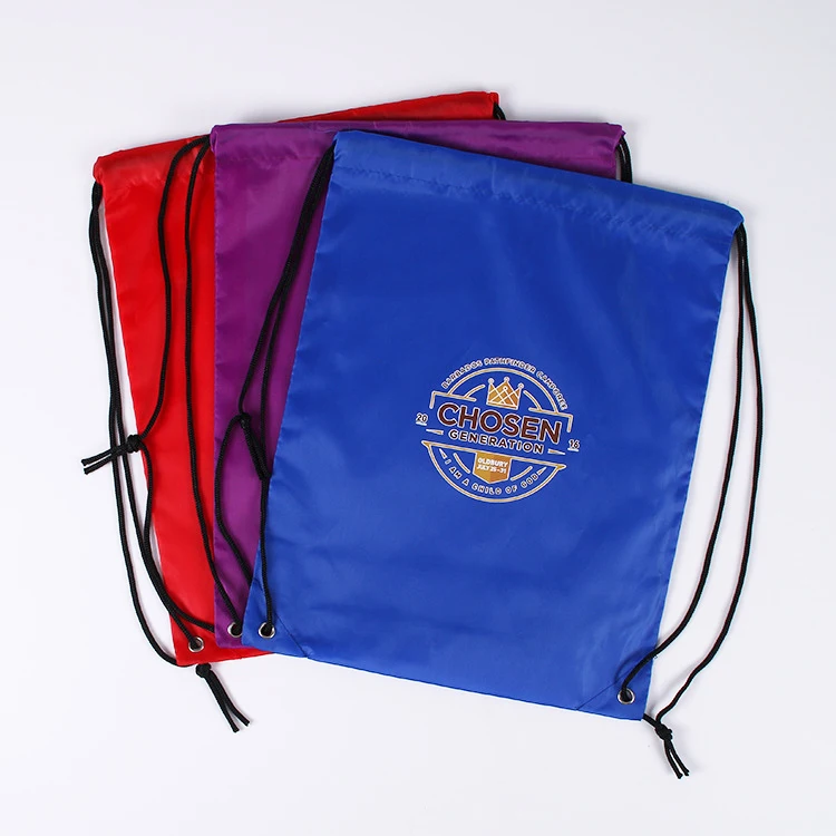 High Quality Wholesale Promotional Heavy Duty 210D polyester Sport Drawstring Backpacks