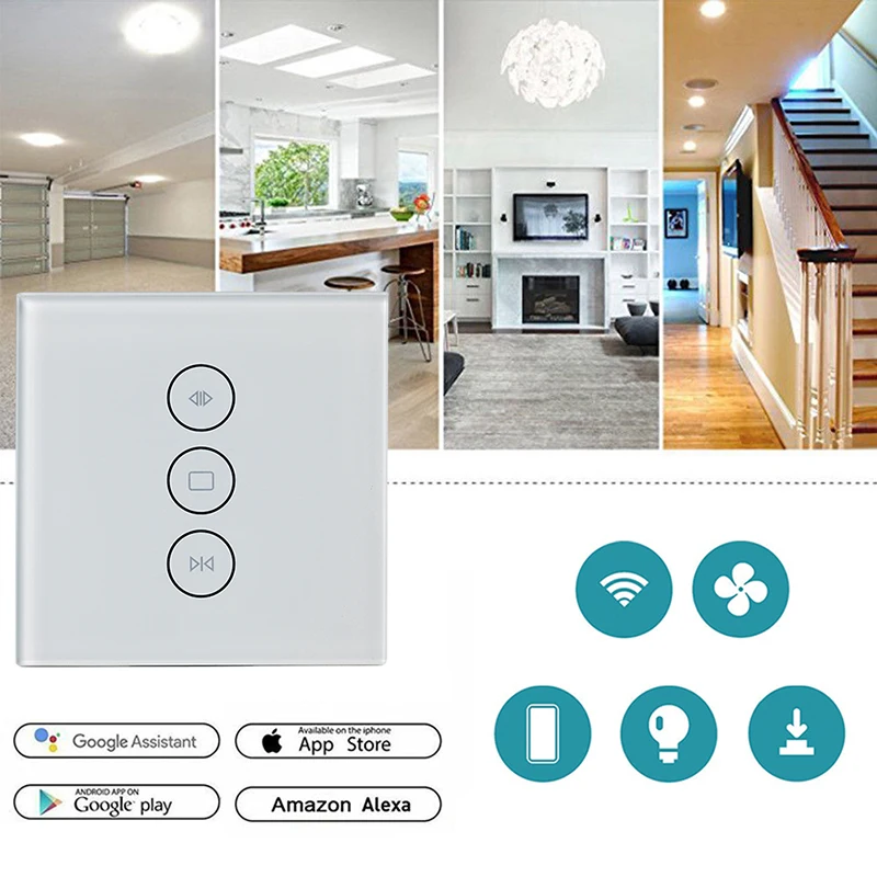 

WiFi Smart Curtain Switch Smart Life Tuya for Electric Motorized Curtain Blind Roller Shutter Works with Alexa and Google Home