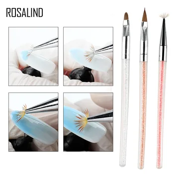 

ROSALIND Nail Art Brush 7 Colors Acrylic Drawing Pen Flower Painting Books Line Prime For Nail Design Set for Manicure Brush