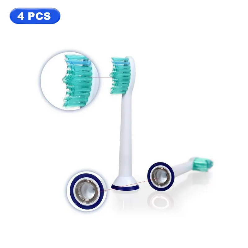 4 шт./лот сменные насадки зубных щеток для Philips Sonicare ProResults HX6013/66 HX6930 HX9340 HX6950 HX6710 HX9140 1008 Vbatty