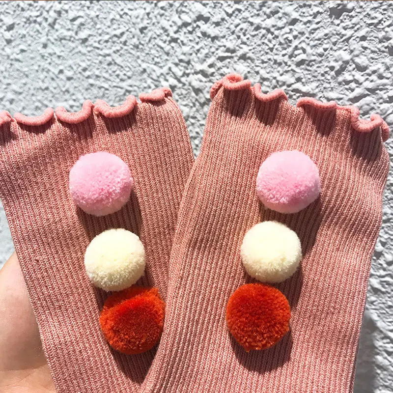 HEE GRAND, dr. Martens/Смешные носки Харадзюку Для женщин рождественские носки, зимние хлопковые теплые, милые, миленькие в японском стиле(«помпоном студенты носки, японский стиль носки WST051