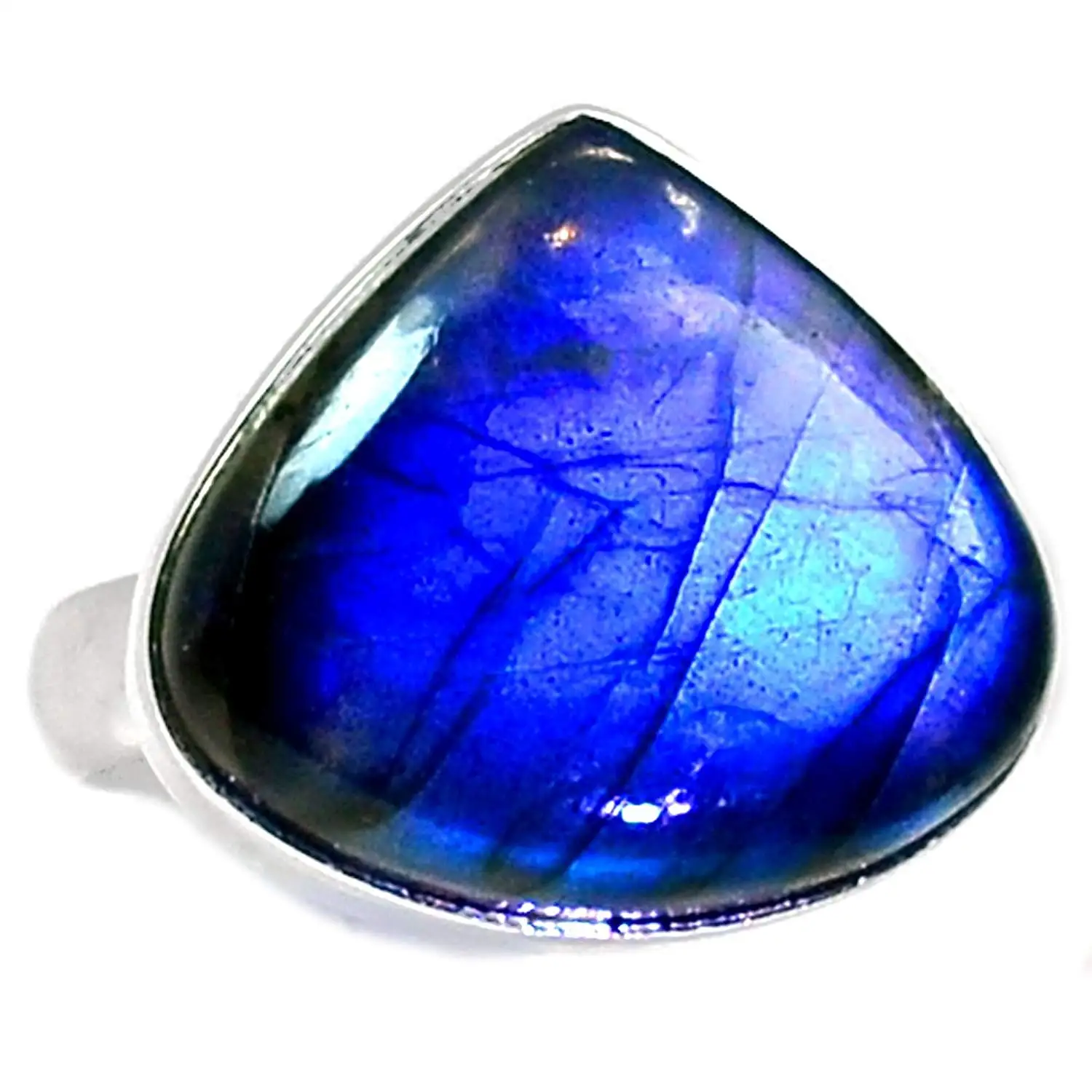 

Genuine Blue Fire Labradorite Ring 925 Sterling Silver Jewelry,Size : 8.75, AR3551