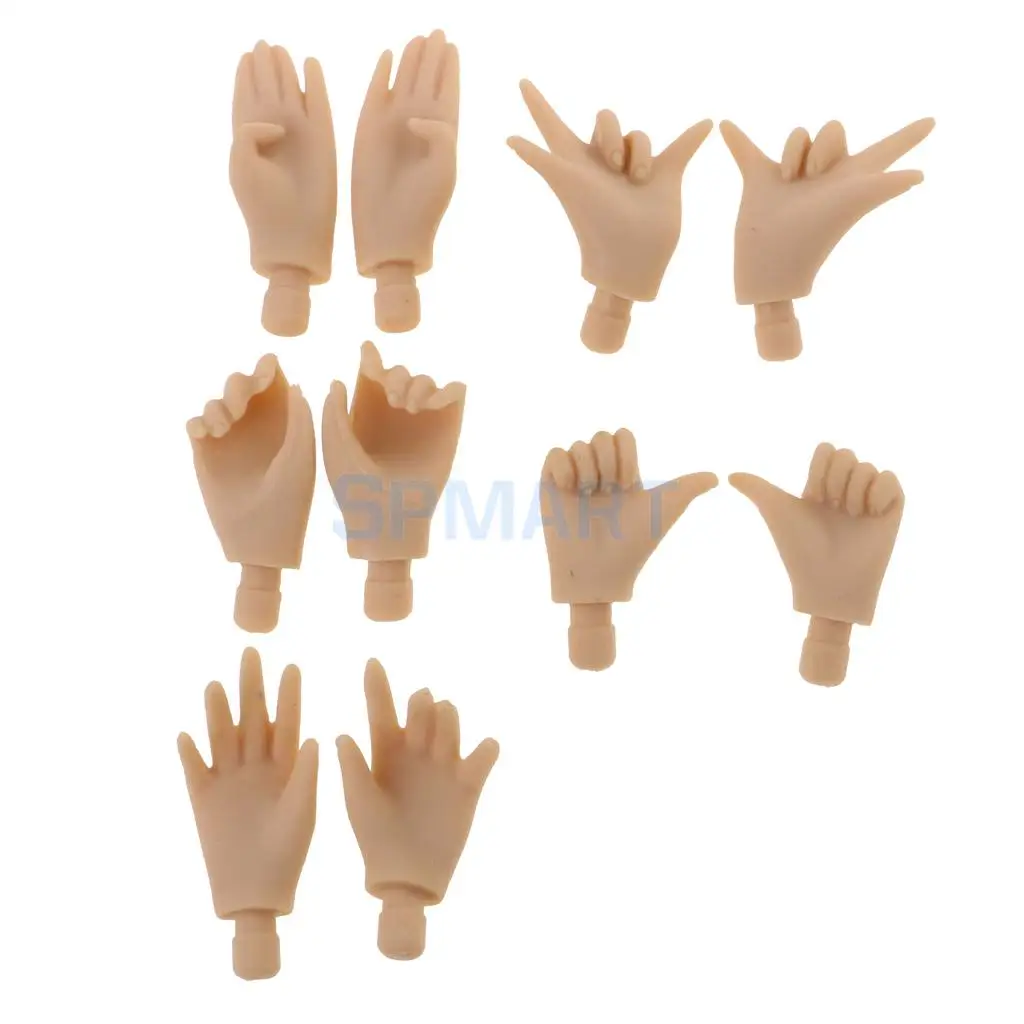5 Pairs Joints Mixed Pose Movable Body's Hand For Blythe Doll DIY