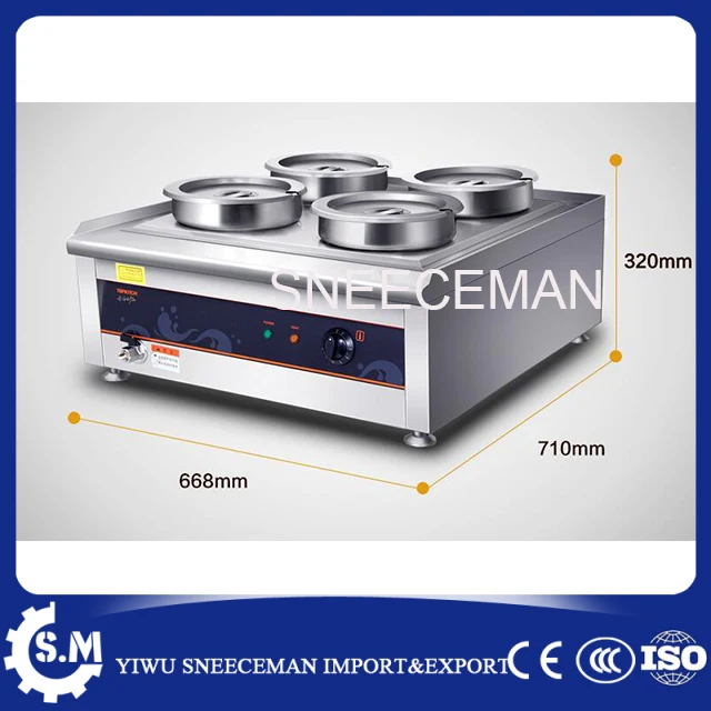 

stainless steel warm keeping soup stove machine electric 28L 4pot heat stove chinese Preservation Furnace for sale