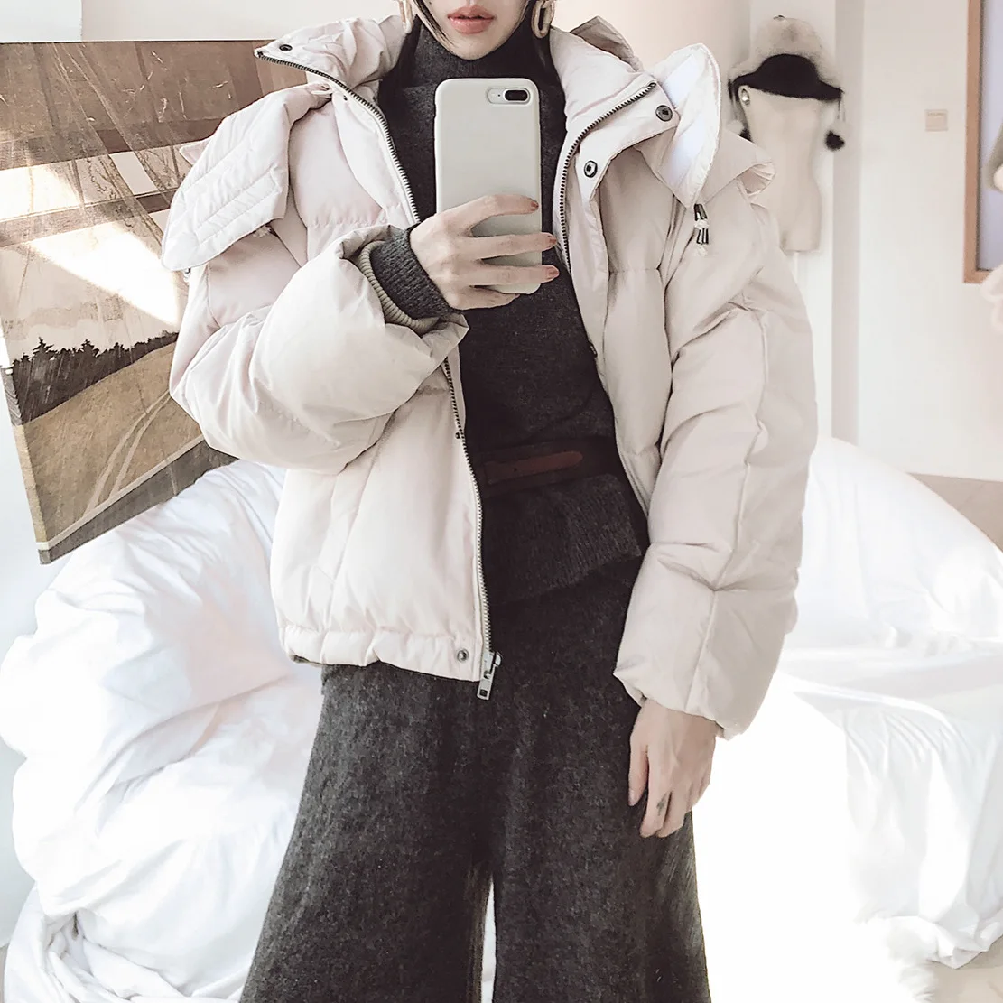 pink Jeaket Femme Tendance Épais Vers Manteau Bas Apricot Grande army Duvet Canard 2018 Hiver À Ky9157 De Capuchon Le Blanc Green Femmes Veste Taille q1YXXp