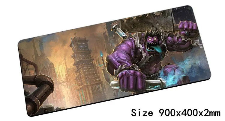 High-End Dr. Mundo Mouse Pad 900X400X2Mm Del Mouse Pad Lol Notbook Computer Mousepad Pazzo Di Zaun Gioco Padmouse Gamer Tappetini Per Mouse