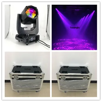 

4 pieces with flightcase high quality led spot beam moving heads super beam double prism led 80w moving head light