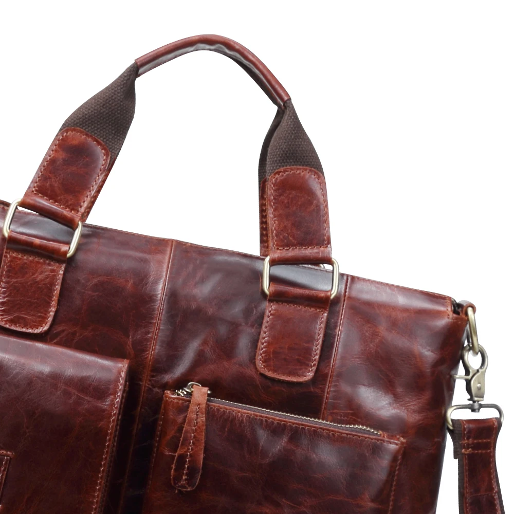 Натуральная кожа мужская сумка портфель Crazy Horse коровья кожа мужская сумка для ноутбука брендовая винтажная мужская сумка через плечо сумка-мессенджер