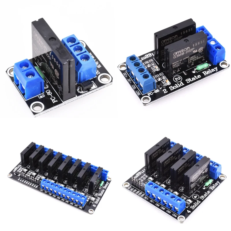 Умная электроника 1/2/4/8 каналов 5 В реле постоянного тока модуль твердотельные низкий уровень G3MB-202P реле SSR AVR DSP для arduino Diy Kit
