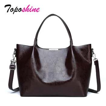 

Toposhine Personality Patent Leather Ladies Hand Big Bag New Fashion High Quality Casual Wild Shoulder Messenger Bag