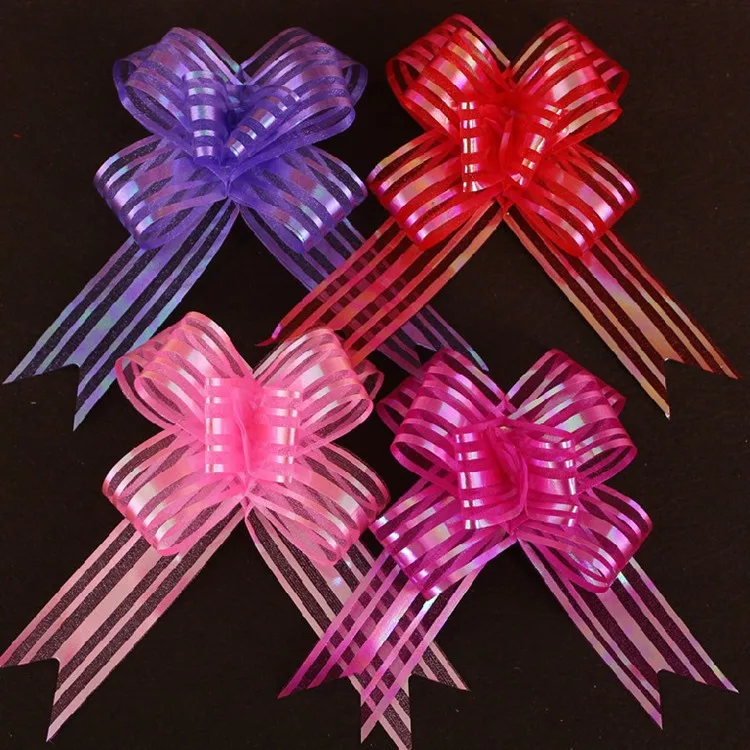 2015 New 10pcslot Wedding Pull Bow Ribbon For Wedding Car Decoration Cute Pull Bow Ribbon For Gift Wrap 5 Colors (9)