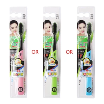 

DUAI Nano Adult bamboo Charcoal Tooth brush Take Good Care of Your Tooth Oral Random Color 1Pc New