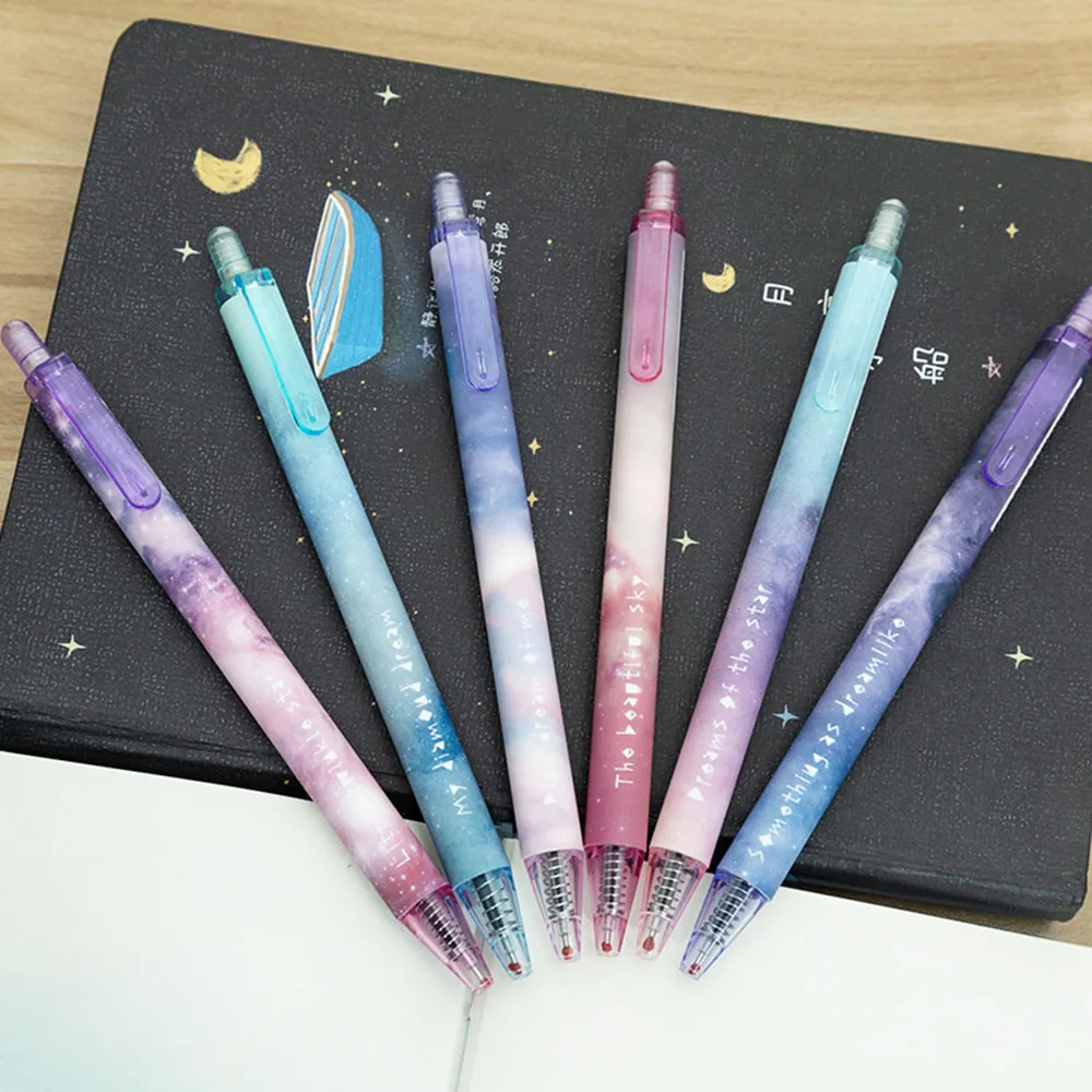 

4Pcs/lot Creative Night Asteroid Gel Pen Signature Pen Escolar Papelaria School Office Supply Promotional Gift