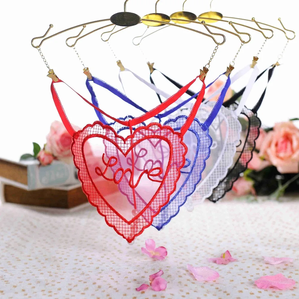 Sexy Women Thongs and G String Low Waist Transparent Lace Panties Female Sex T-back Seamless Briefs Women Lace Thong Exotic 49