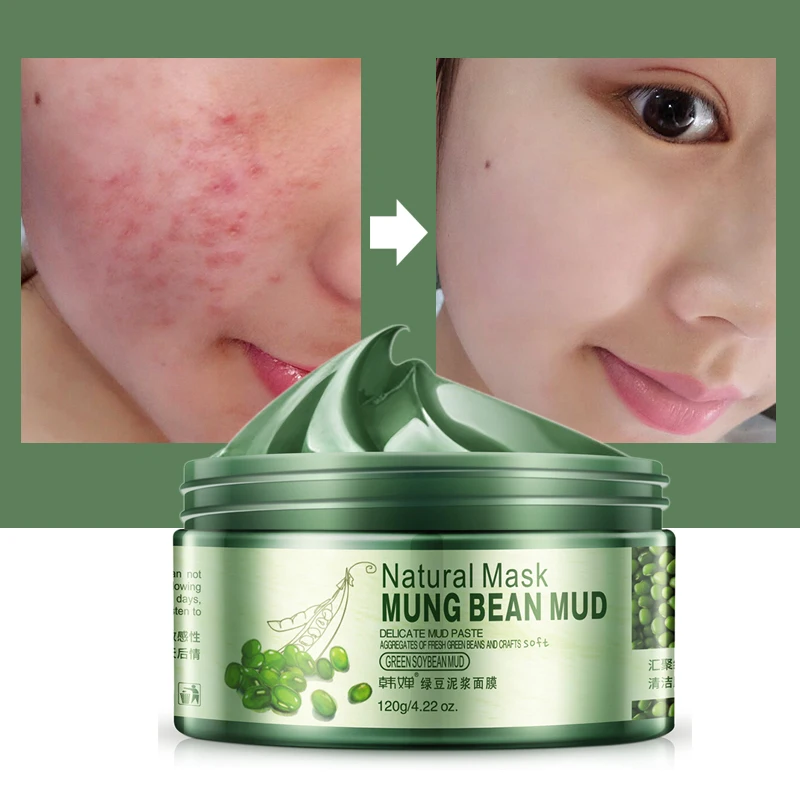 ROREC Face Mask Cleansing Mung Bean Mud Peeling Acne Blackhead