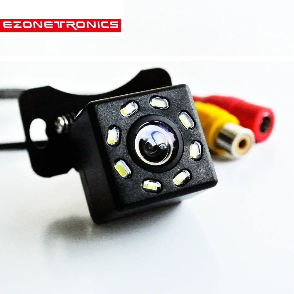 

Free Shipping New Waterproof HD CCD 8 LED Night Vision Car Rear View Camera 170 Wide Angle Universal Car Backup Parking Camera