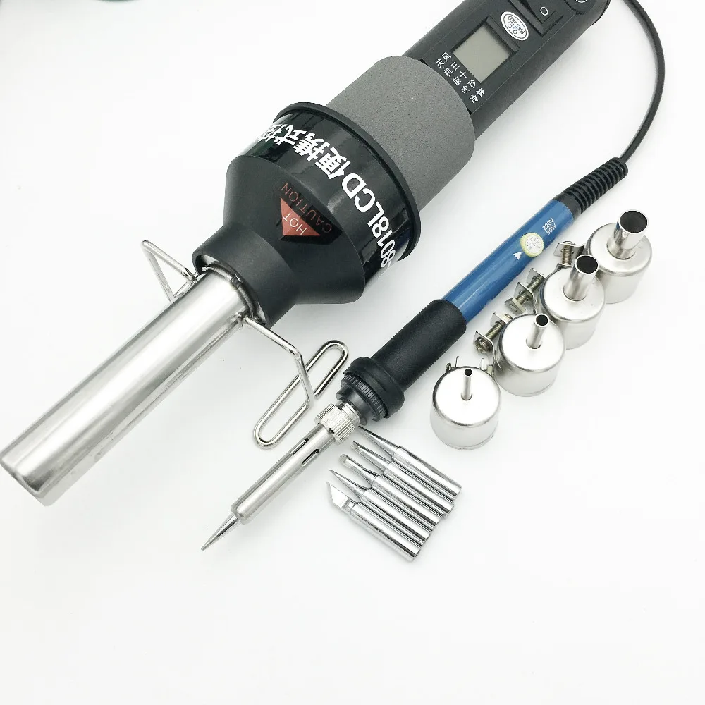 

8018LCD Electric Soldering Iron 220V 450W 450 Degree LCD Adjustable Electronic Heat Hot Air Gun Desoldering Soldering Station