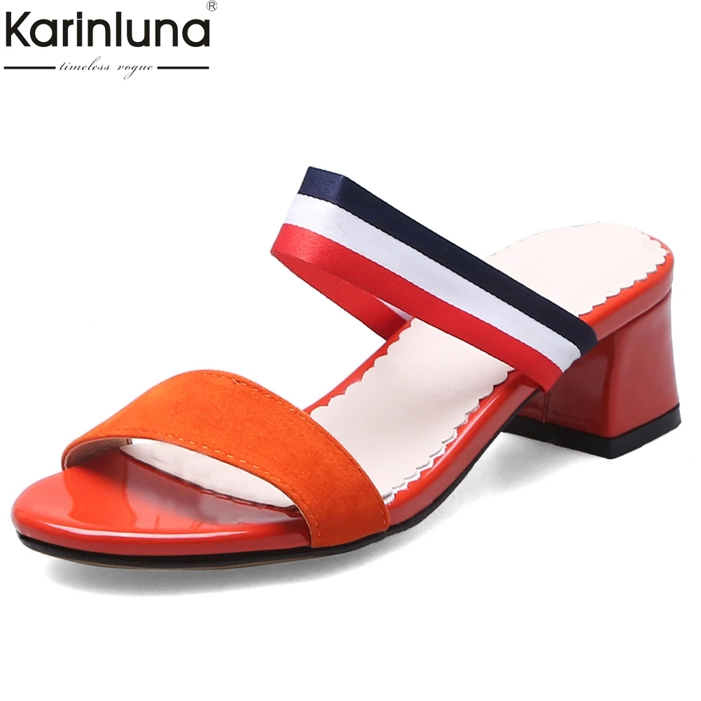 

hot sale big size 31-52 fashion slip on summer sandals woman shoes thick heels casual shoes woman sandals footwear